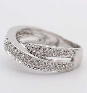 a diamond ring with a twist